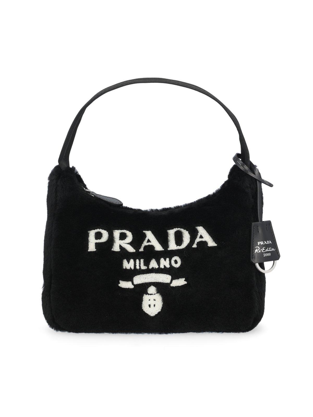 Prada Re-edition 2000 Terry Mini Shoulder Bag in Black | Lyst