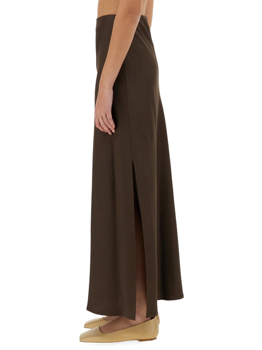 スカート BRUNELLO CUCINELLI 'Fluid-Bias Cut' skirt Fluid Bias-Cut skirt for Woman in Cocoa | Brunello Cucinelli