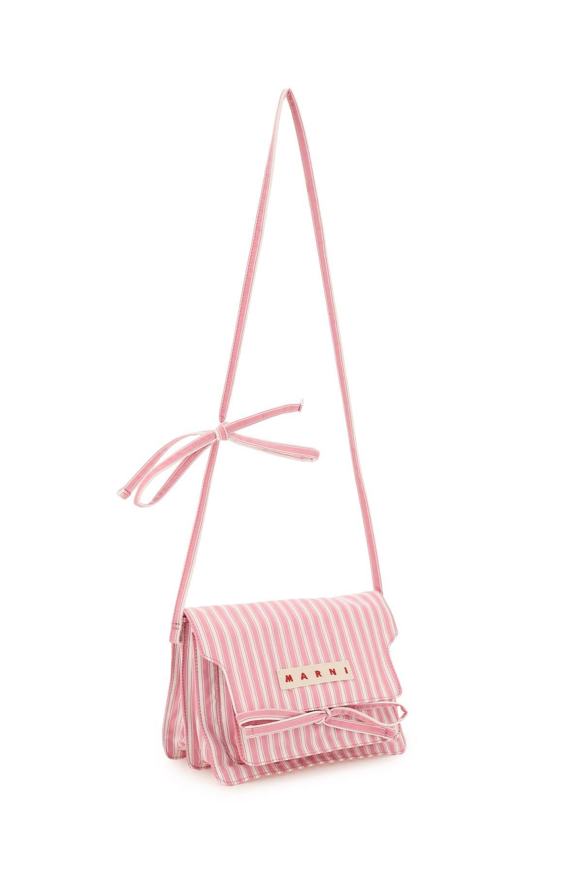 Marni Striped Canvas Medium Trunk Bag in Pink,White (Pink) | Lyst