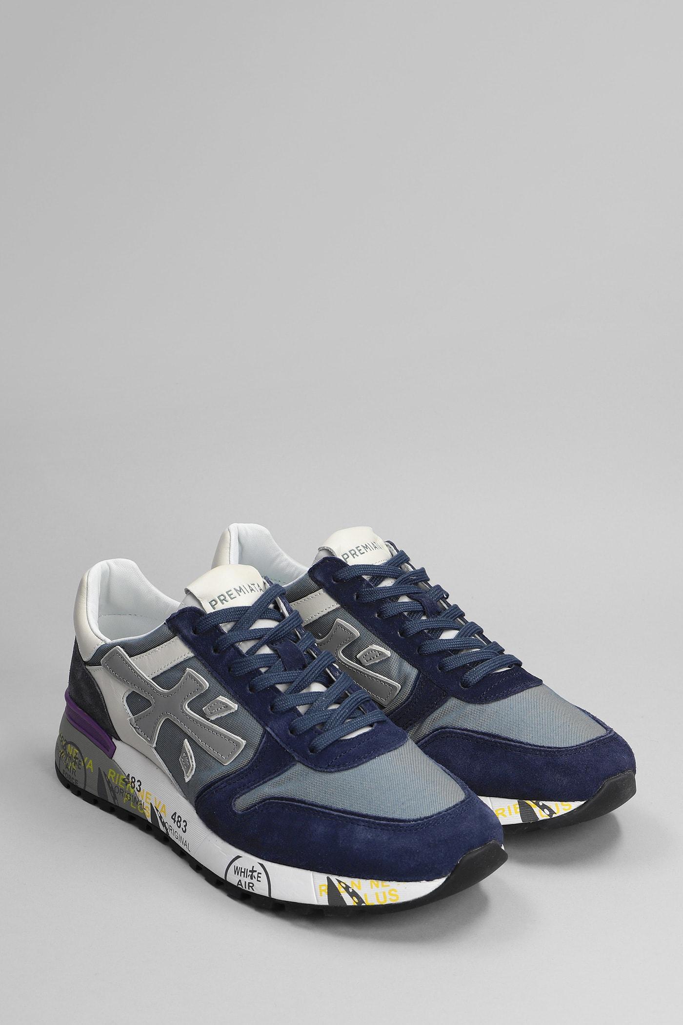 Premiata Mick Sneakers In Blue Suede And Fabric for Men | Lyst