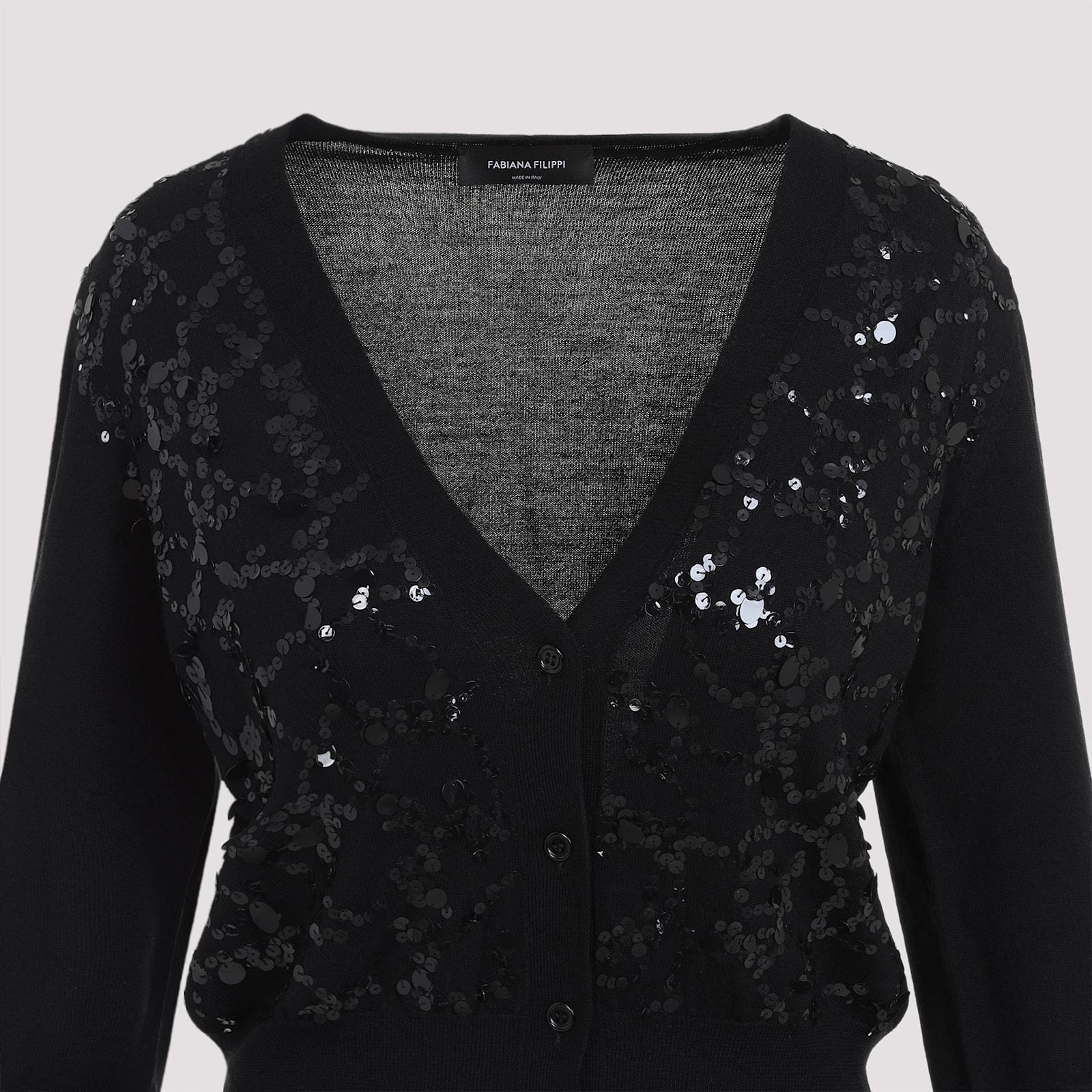 アウターその他 FABIANA FILIPPI VIRGIN WOOL CARDIGAN Fabiana Filippi Virgin Wool Cardigan in Black | Lyst