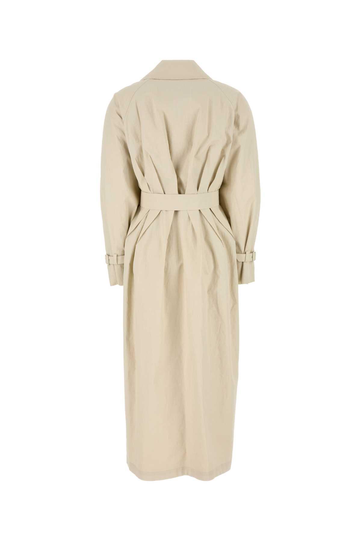 トレンチコート MAX MARA SAND LINEN RONCO TRENCH COAT Max Mara Sand Linen Ronco Trench Coat in Natural | Lyst