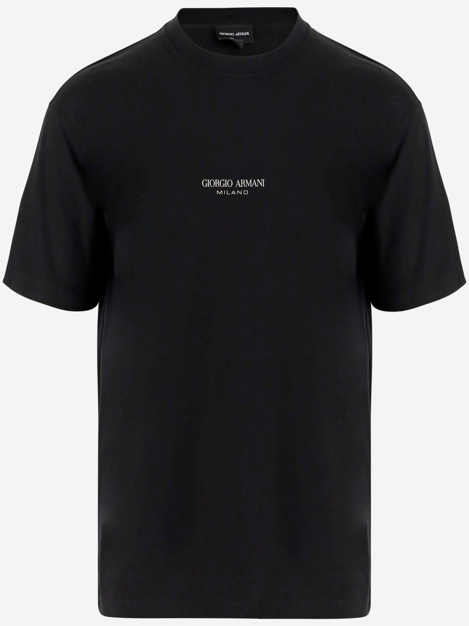 Giorgio Armani T-Shirt With Printed GIORGIO ARMANI ロゴ Tシャツ 