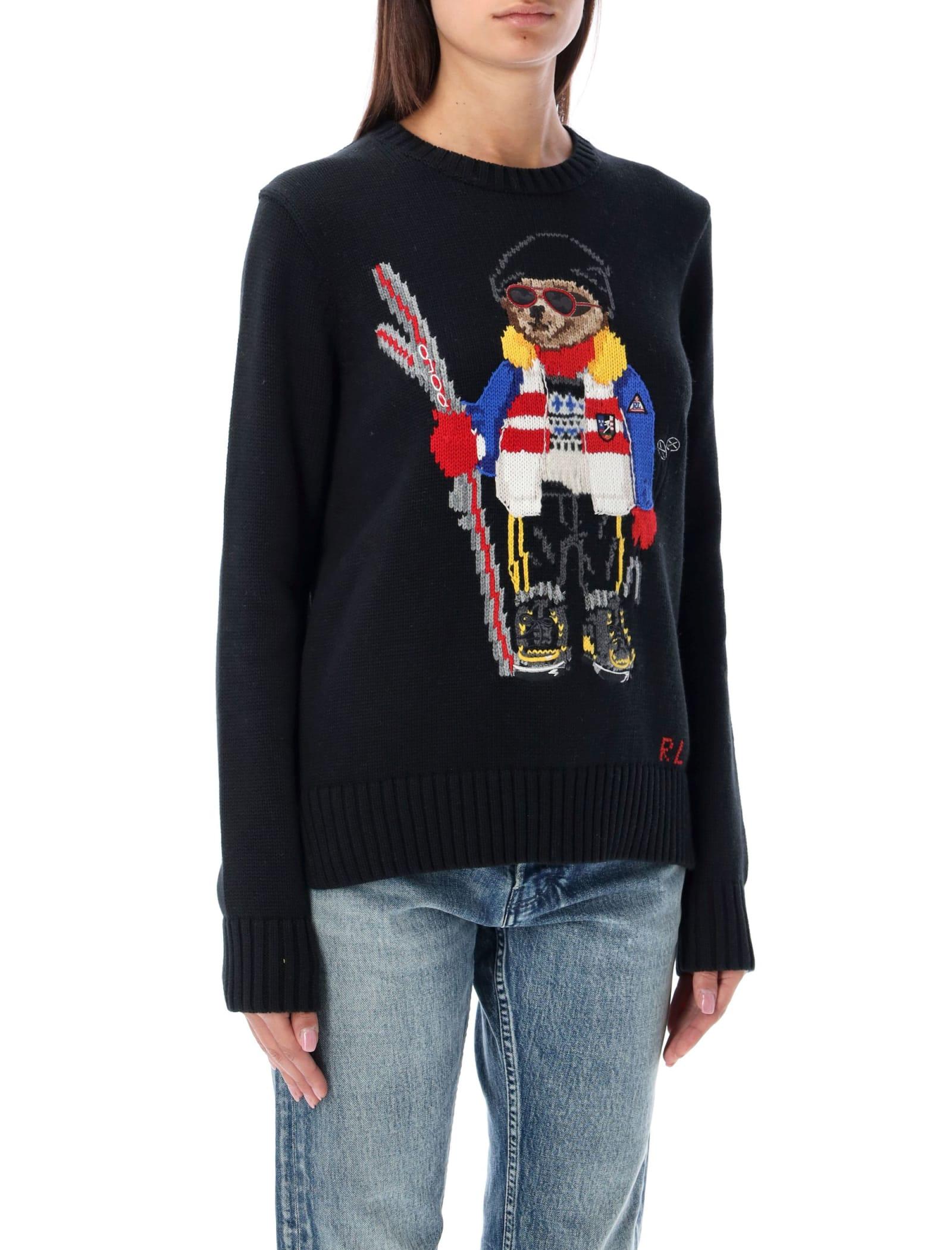 Polo Ralph Lauren Intarsia Ski Bear Sweater in Blue | Lyst