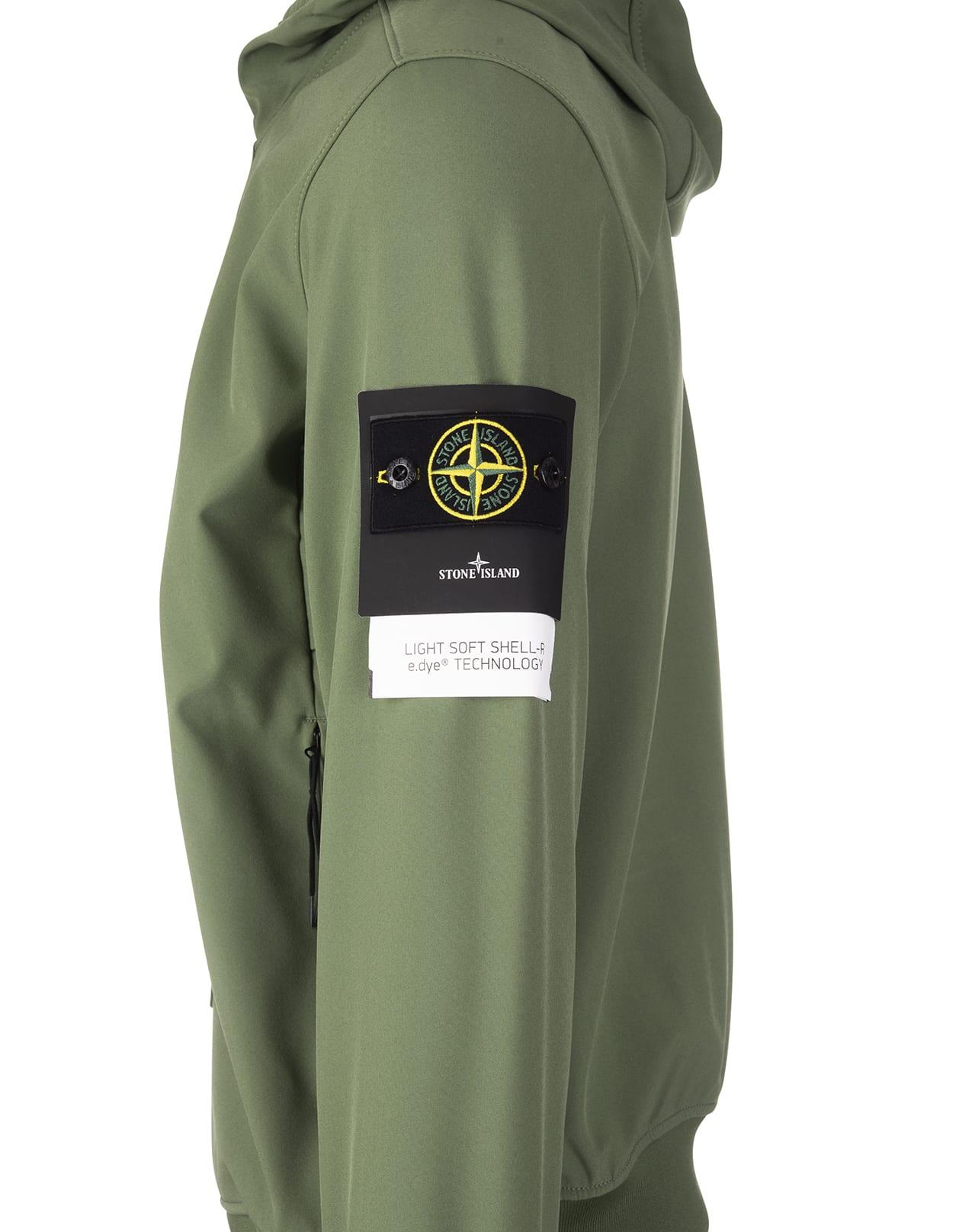 Stone Island Synthetic Man Green Jacket In Light Soft Shell-r for Men | Lyst