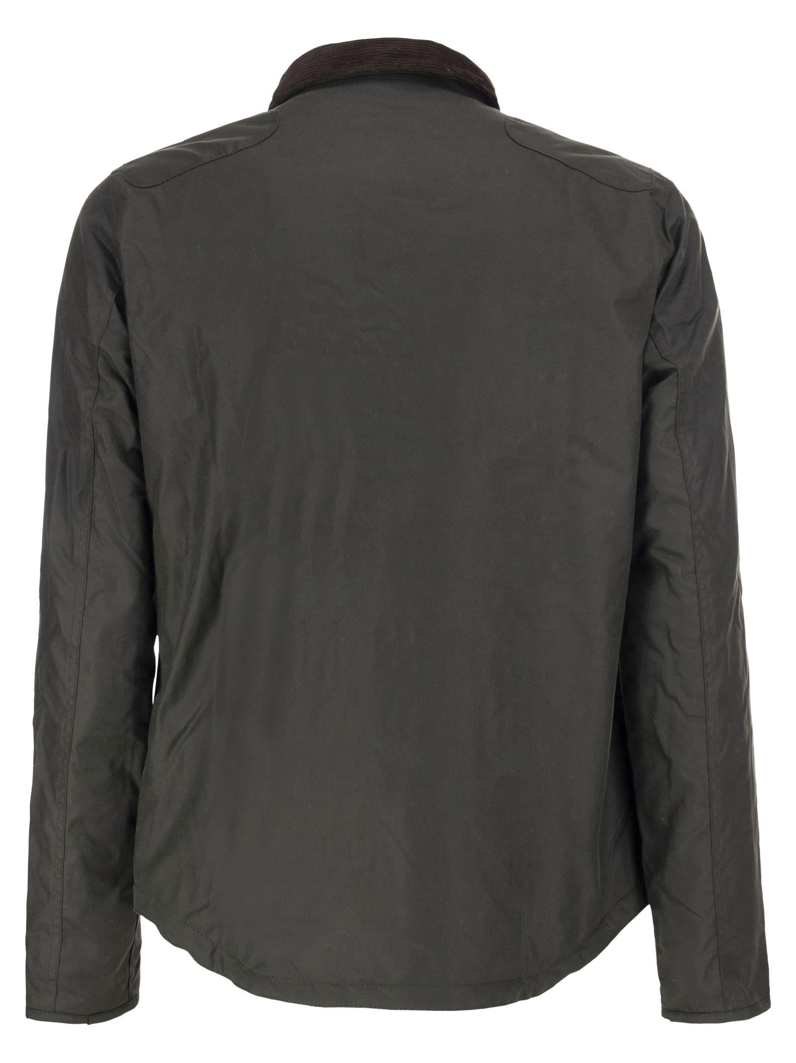 Barbour Reelin Waxed Cotton Jacket in Black for Men