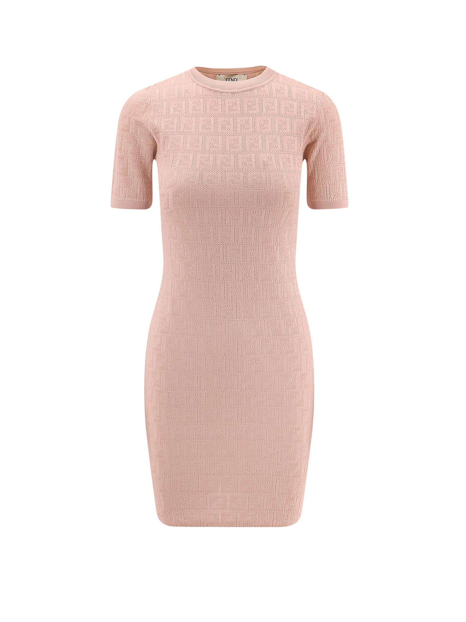 【FENDI】 antique pink cotton dress （関税送料込） Fendi | Dresses | Fendi Skims Embossed Short Sleeve Dress
