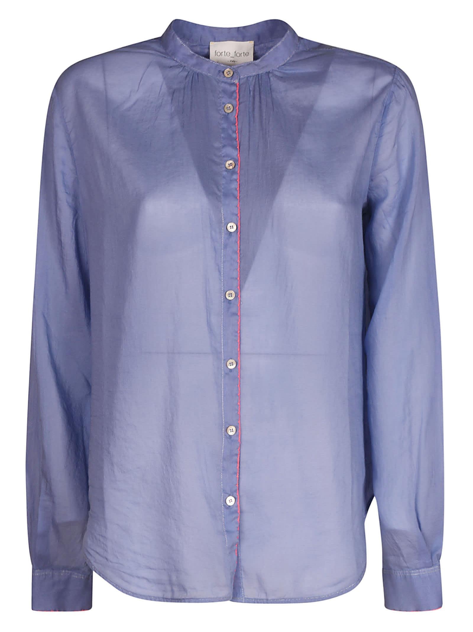 Forte Forte Cotton Serafino Shirt in Sky (Blue) | Lyst