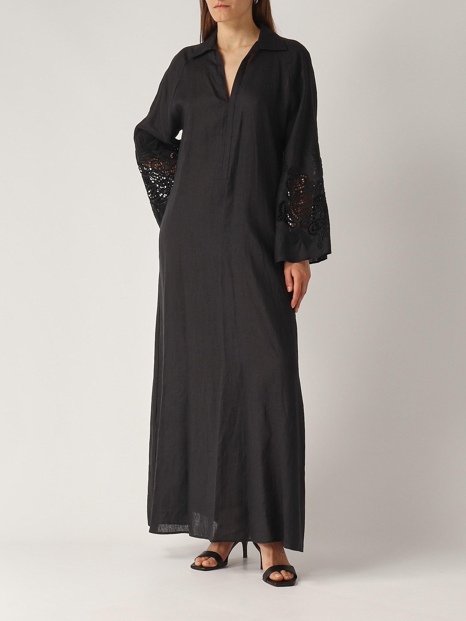 ワンピース MAX MARA BLACK LINEN STRANO DRESS Max Mara Strano Dress in Black | Lyst