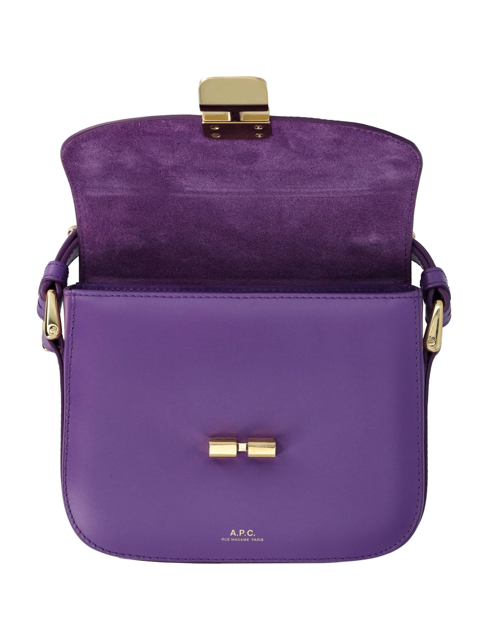 A.P.C.: Purple Mini Grace Shoulder Bag