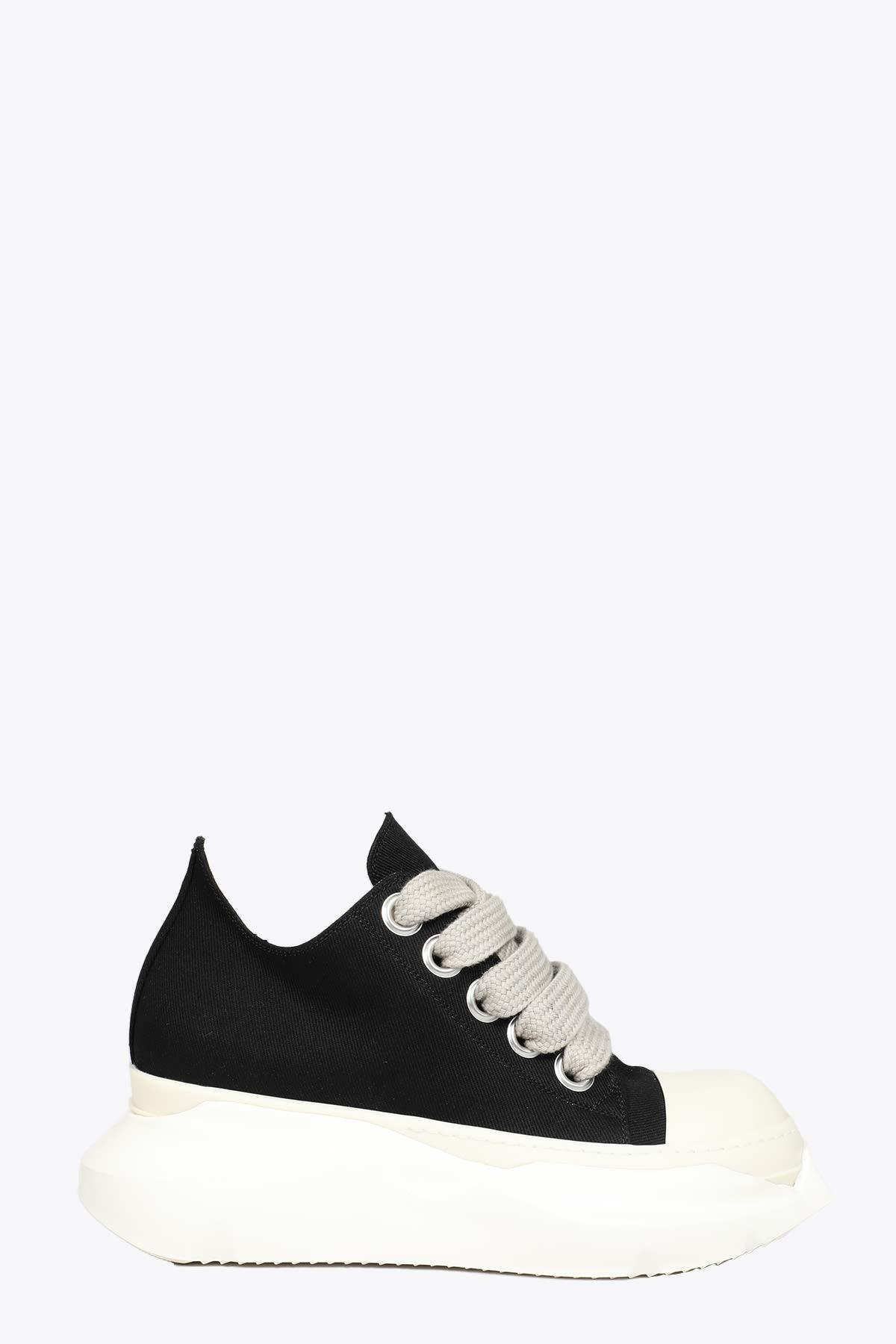 Rick Owens DRKSHDW Abstract Low Black Denim Low Abstract Sneaker 