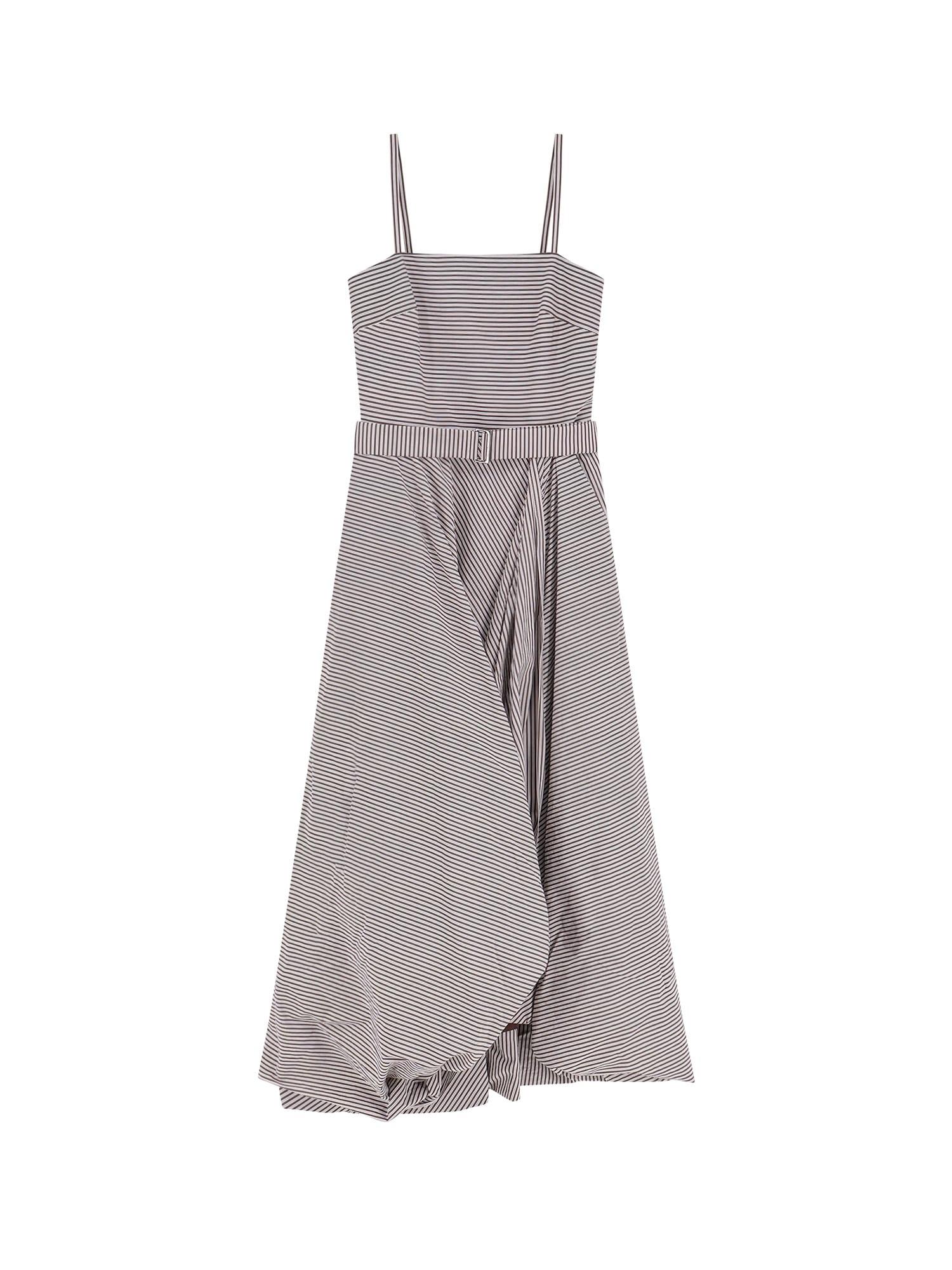 ワンピース BRUNELLO CUCINELLI Striped cotton long dress Brunello Cucinelli Striped cotton and silk maxi dress