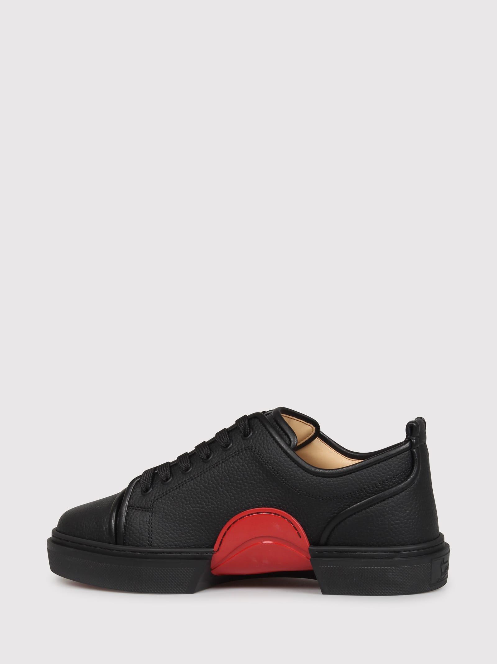 Christian Louboutin Adolon Junior Flat Sneakers in Black | Lyst