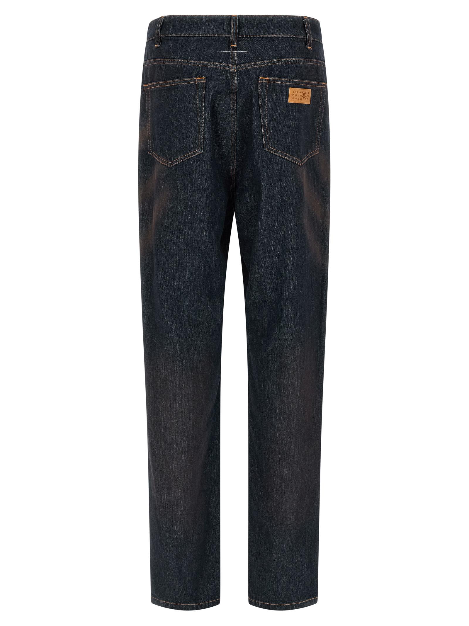 MM6 by Maison Margiela Pantalone 5 Tasche Cotone Jean in Blue for