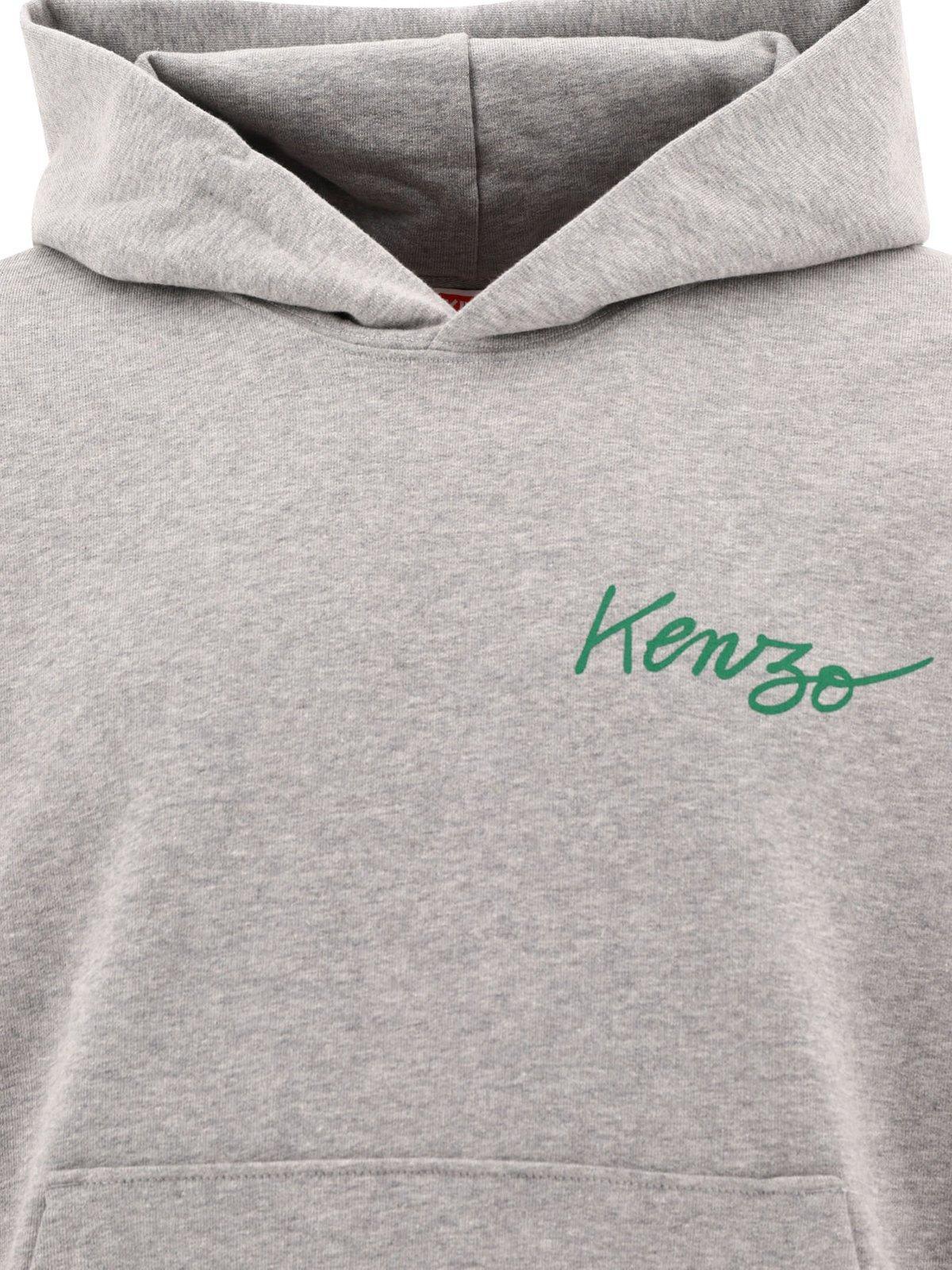 Grey discount kenzo hoodie