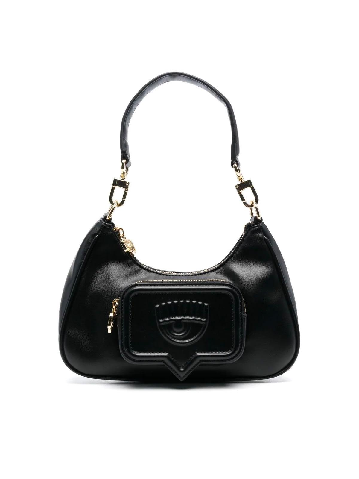 Chiara Ferragni Nylon Bag With Front Pocket in Black | Lyst