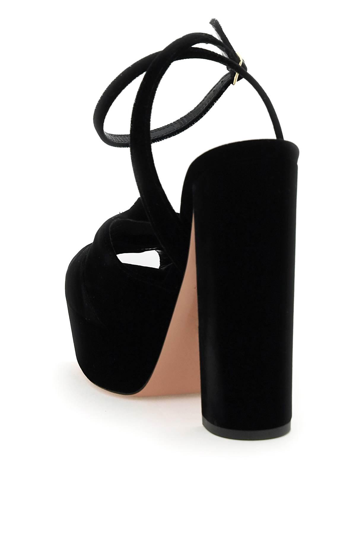 Aquazzura Mira 140 Sandals in Black | Lyst