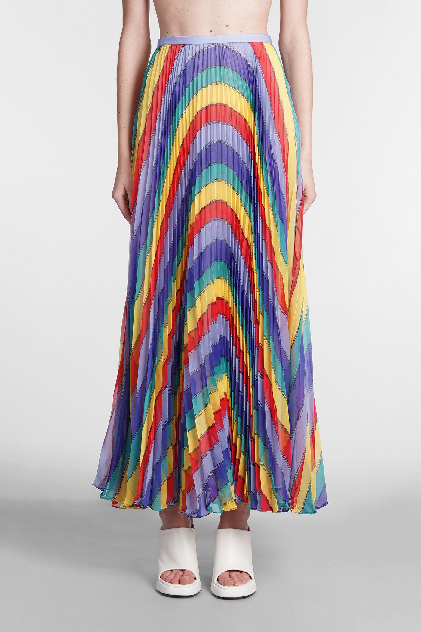 Rochas Skirt In Multicolor Polyester in White | Lyst UK