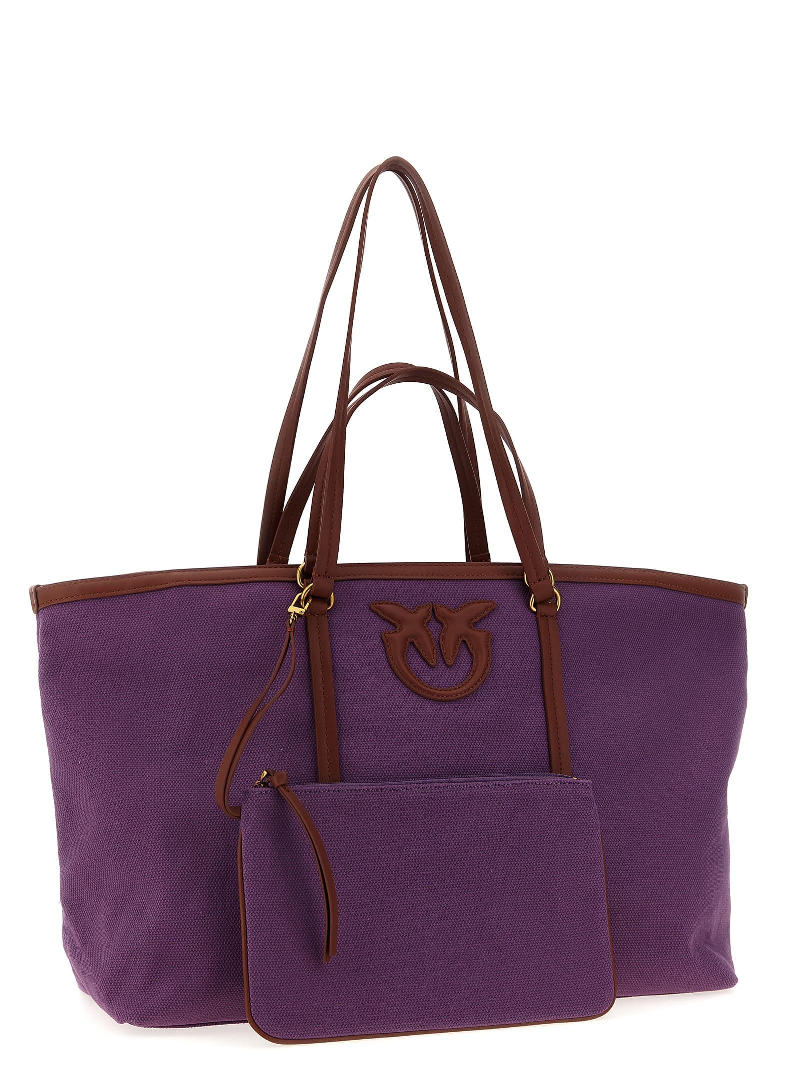 トートバッグ PINKO 'Miranda' large shopping bag Pinko 'Miranda' Large Shopping Bag in Purple | Lyst