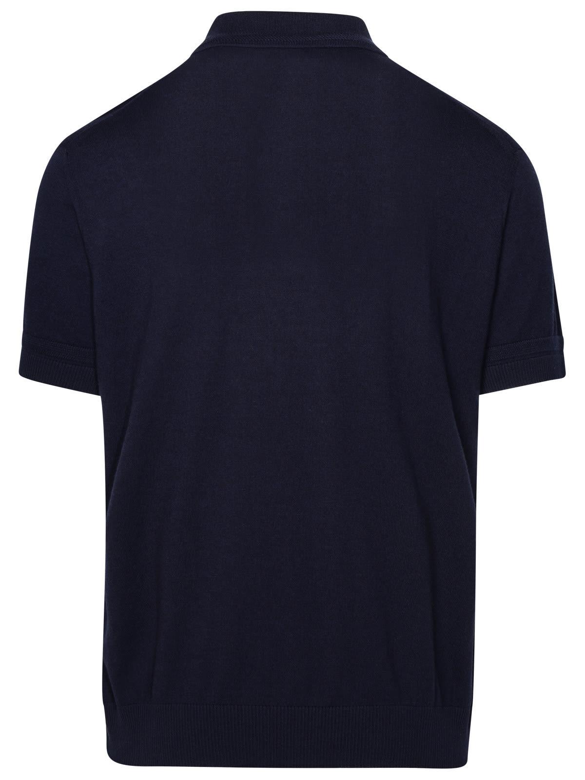 Etro Cotton Blend Polo Shirt in Blue for Men | Lyst