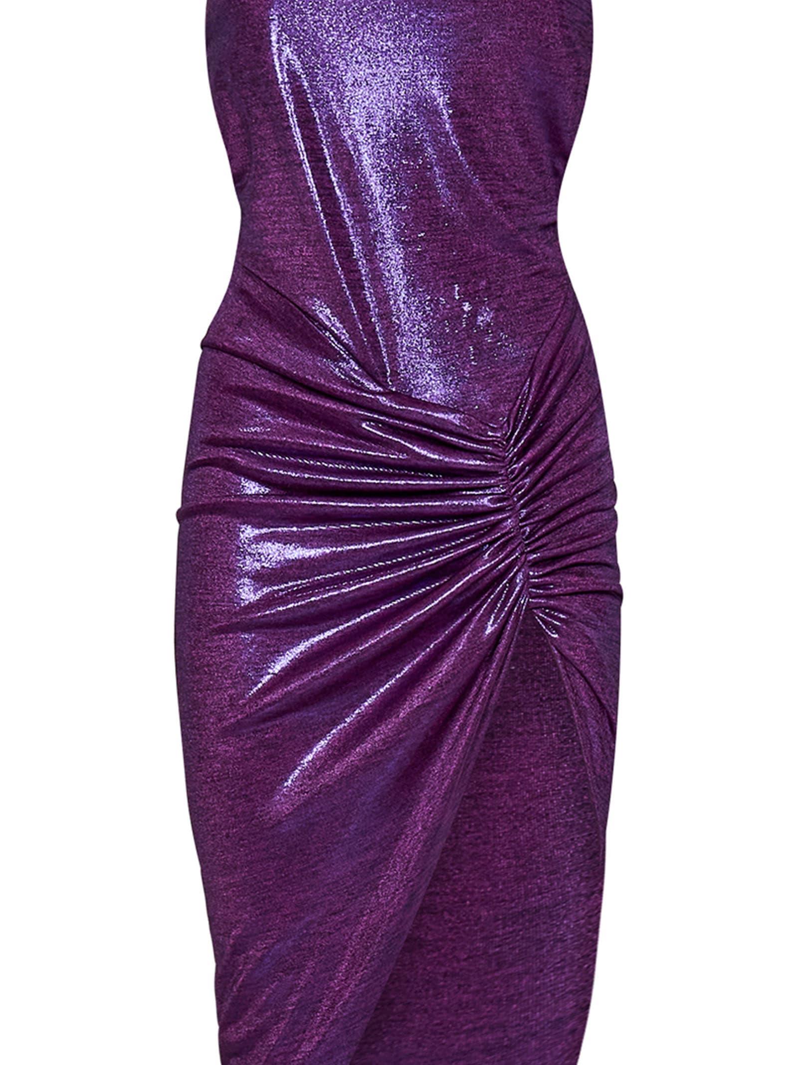 Alexandre Vauthier Midi Dress in Purple | Lyst