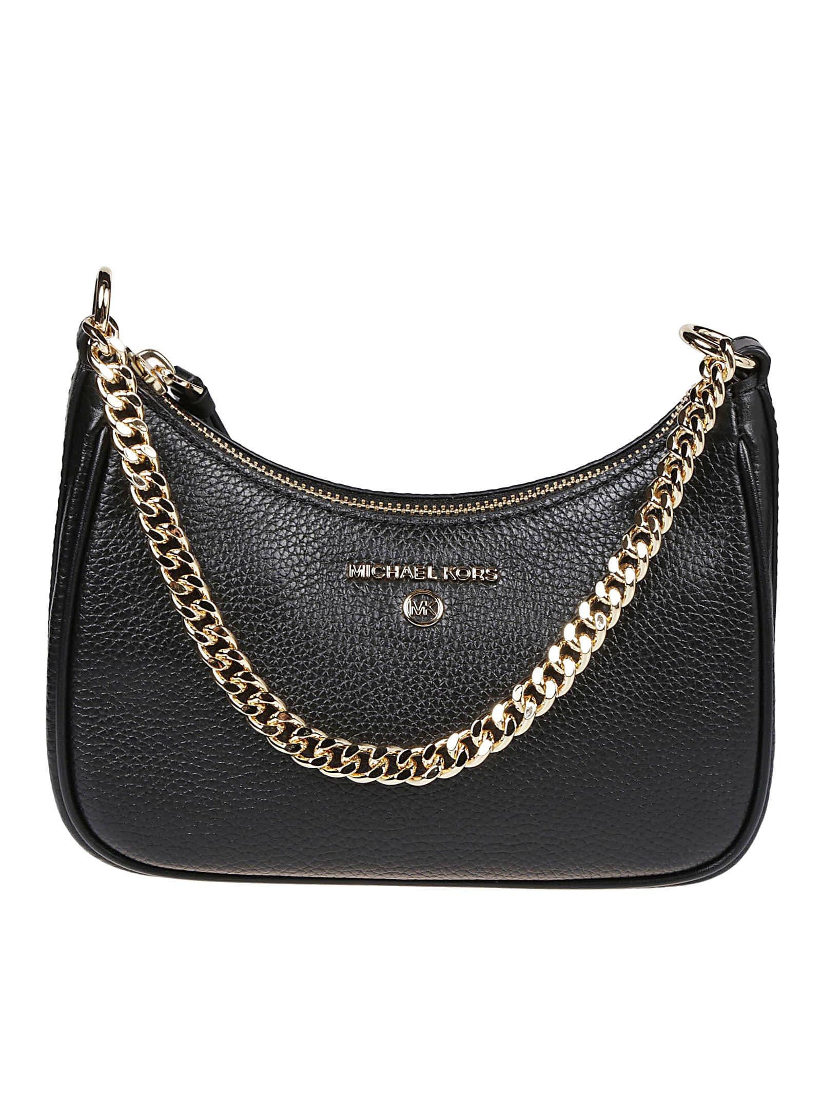 Jet Set Charm Small Metallic Pebbled Leather Pochette