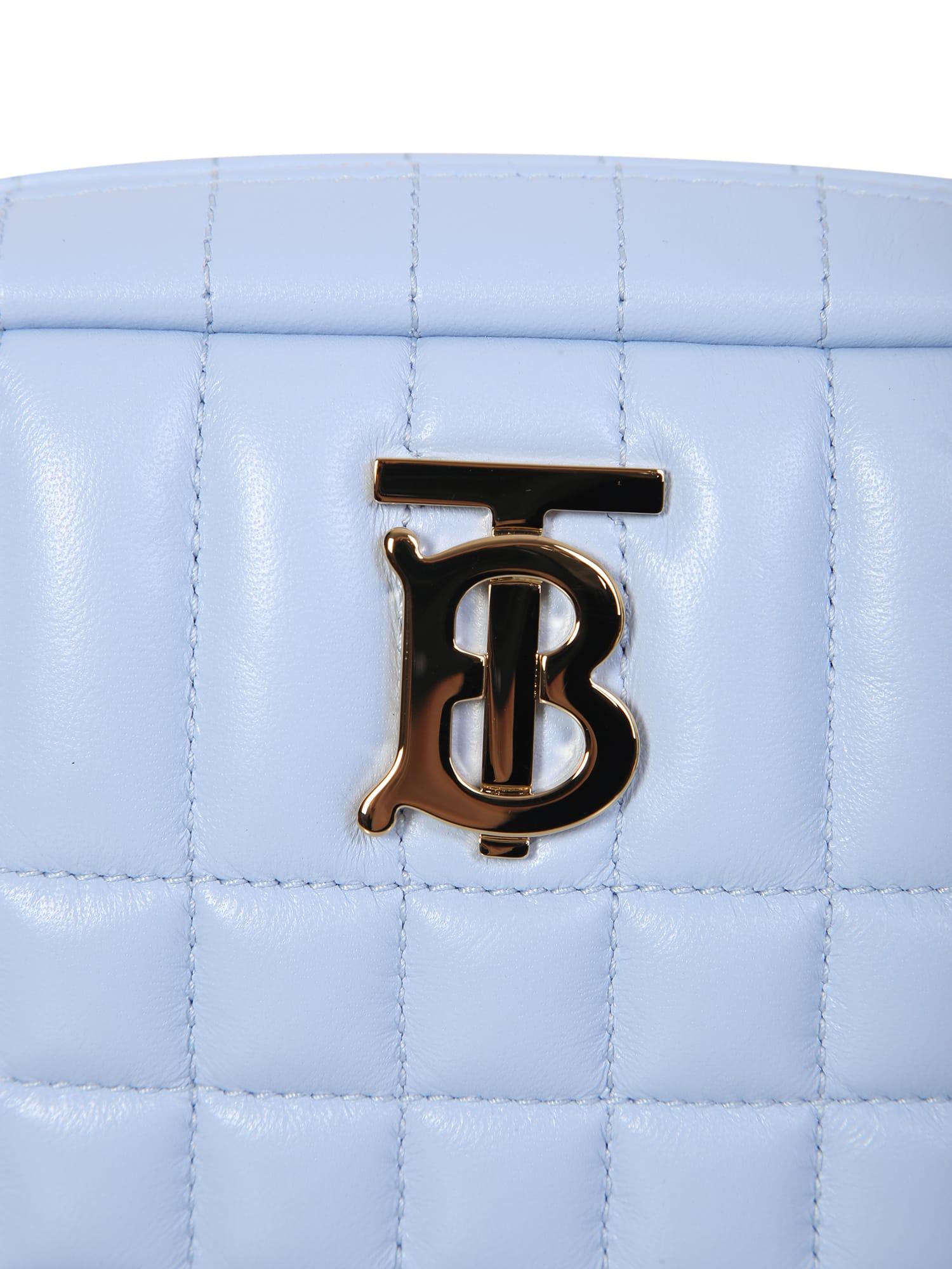 Burberry Lola Quilted-leather Crossbody Bag - Blue