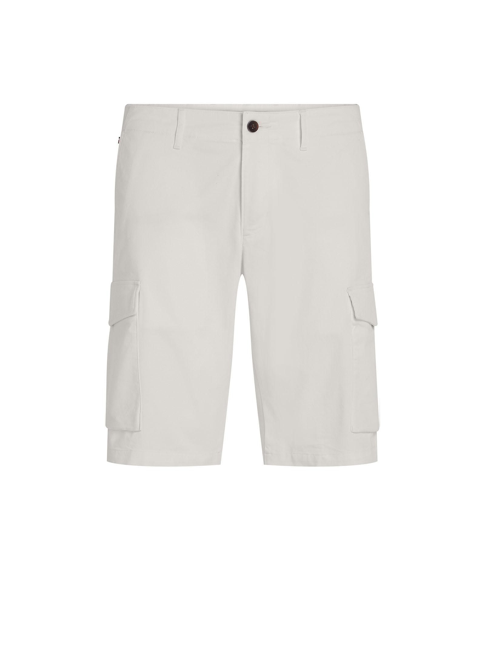Tommy Hilfiger Twill Shorts With Cargo Pockets in White for Men | Lyst
