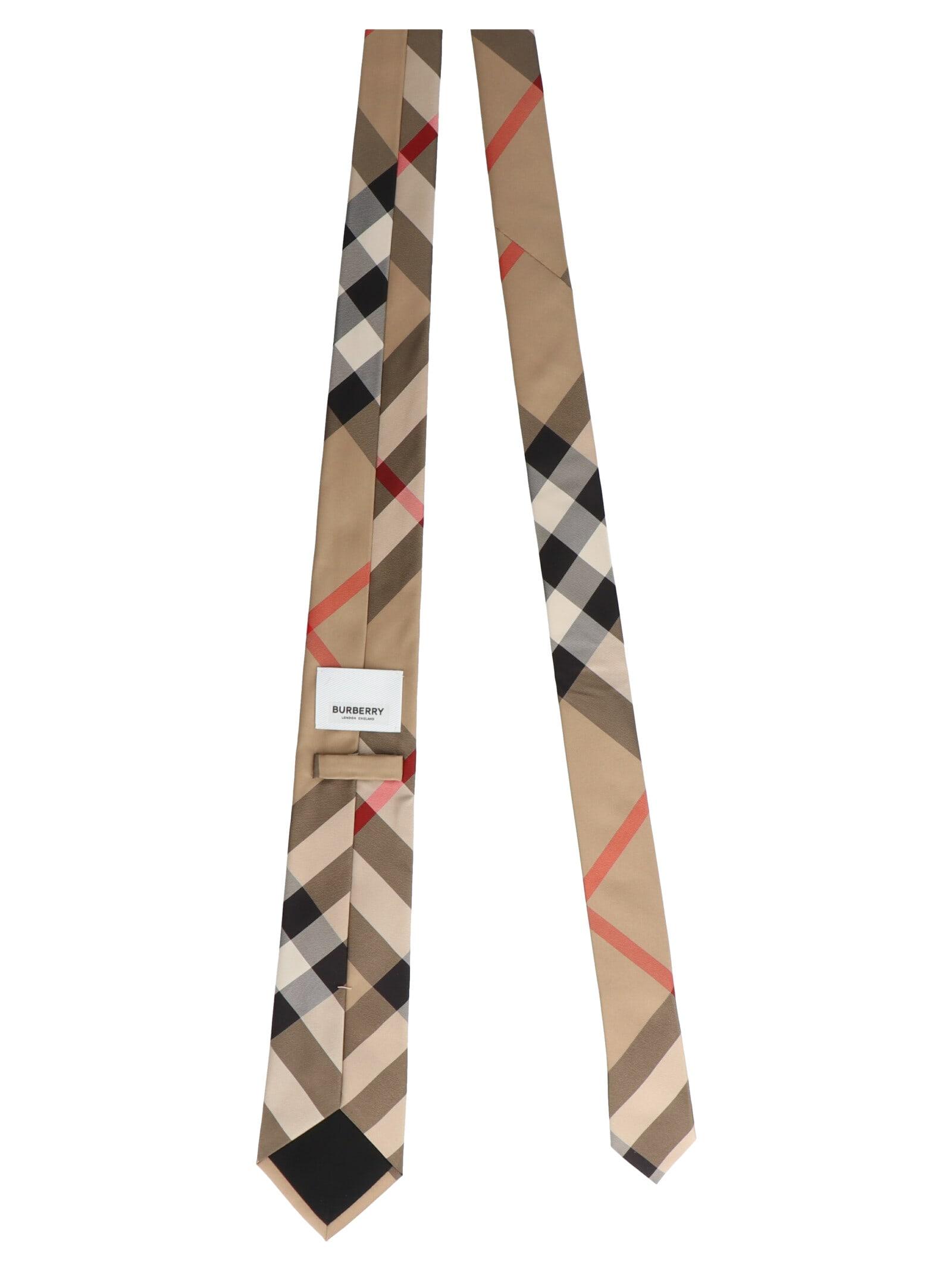 Burberry 'manston' Tie in Natural for Men | Lyst