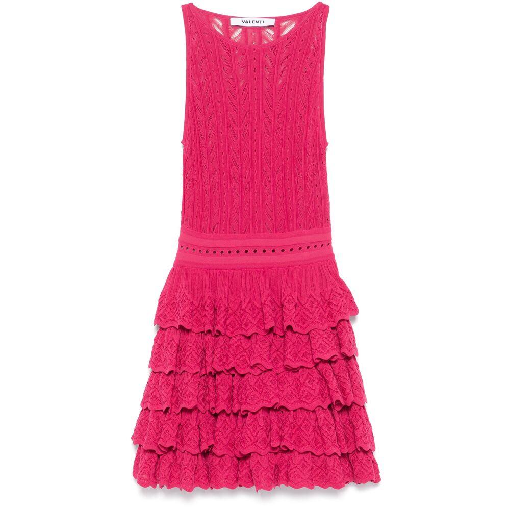 knee length dresses for ladies Valentina Mini Ivory Sheer Beaded Mini Dress 8 / Red