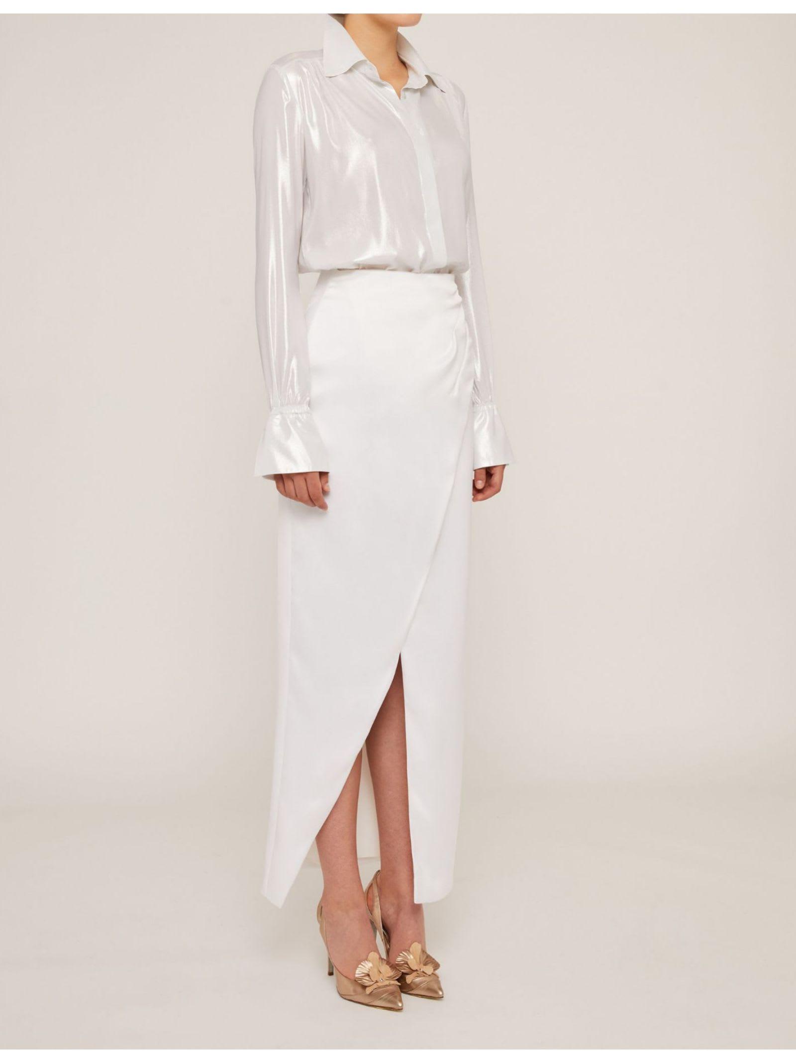 ワンピース GENNY Women Long Skirts 78AAO4M8NS681003 White Lauren Skirt – Jenni Kayne