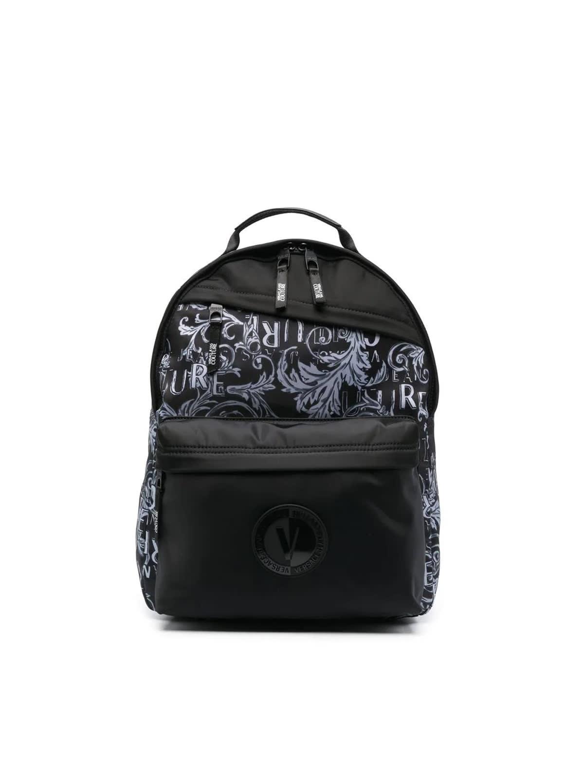 Versace Jeans Couture Range Print Logo Couture Sketch 3 Nylon Backpack ...