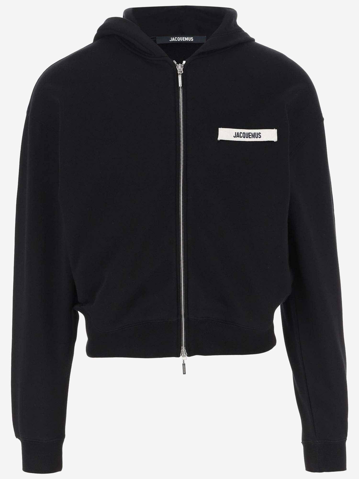 パーカー・フーディ Jacquemus Drawstring Hood Cotton Sweatshirt With Varsity 0400022158348_DARKGREEN?wid=