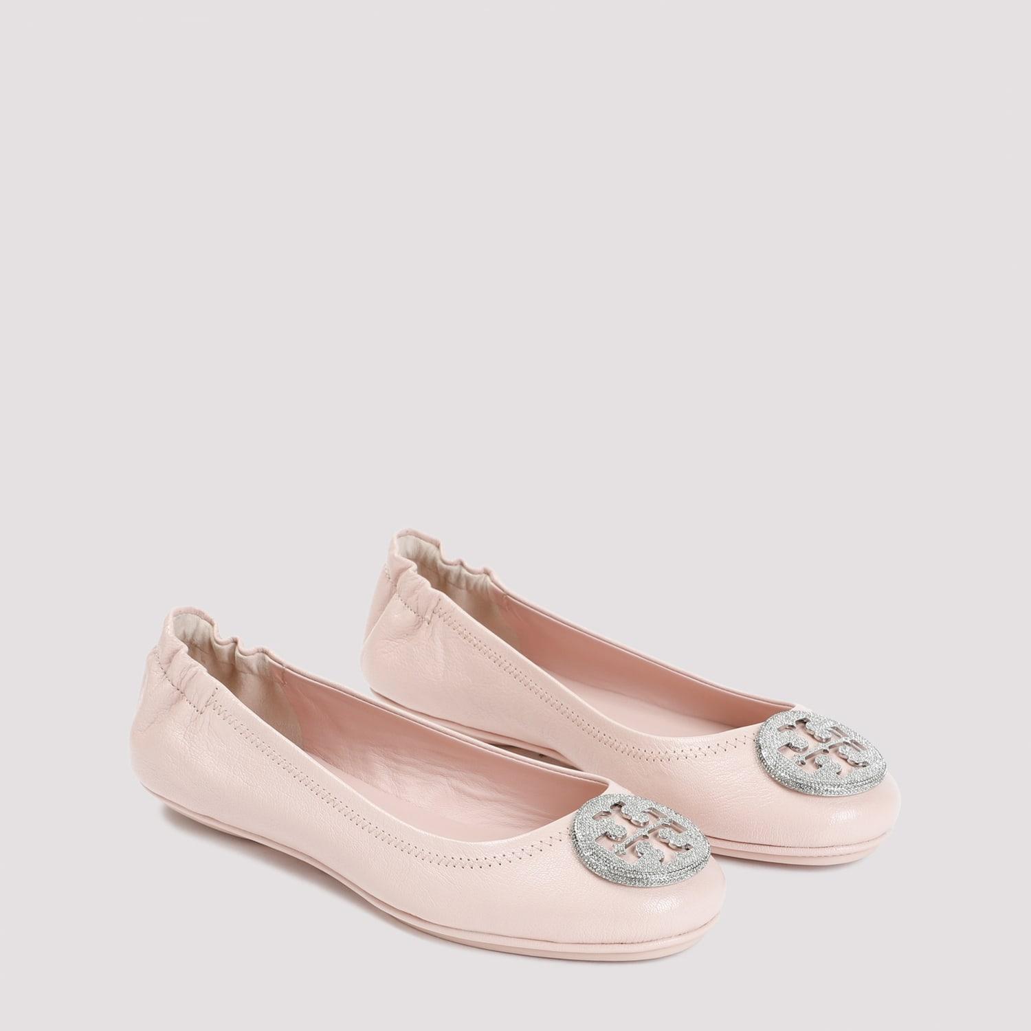 Pink tory burch flats hot sale