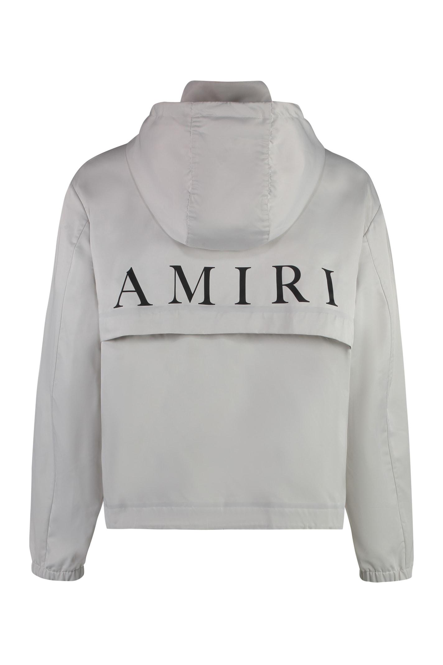 Amiri Technical Fabric Hooded Jacket in Gray for Men | Lyst