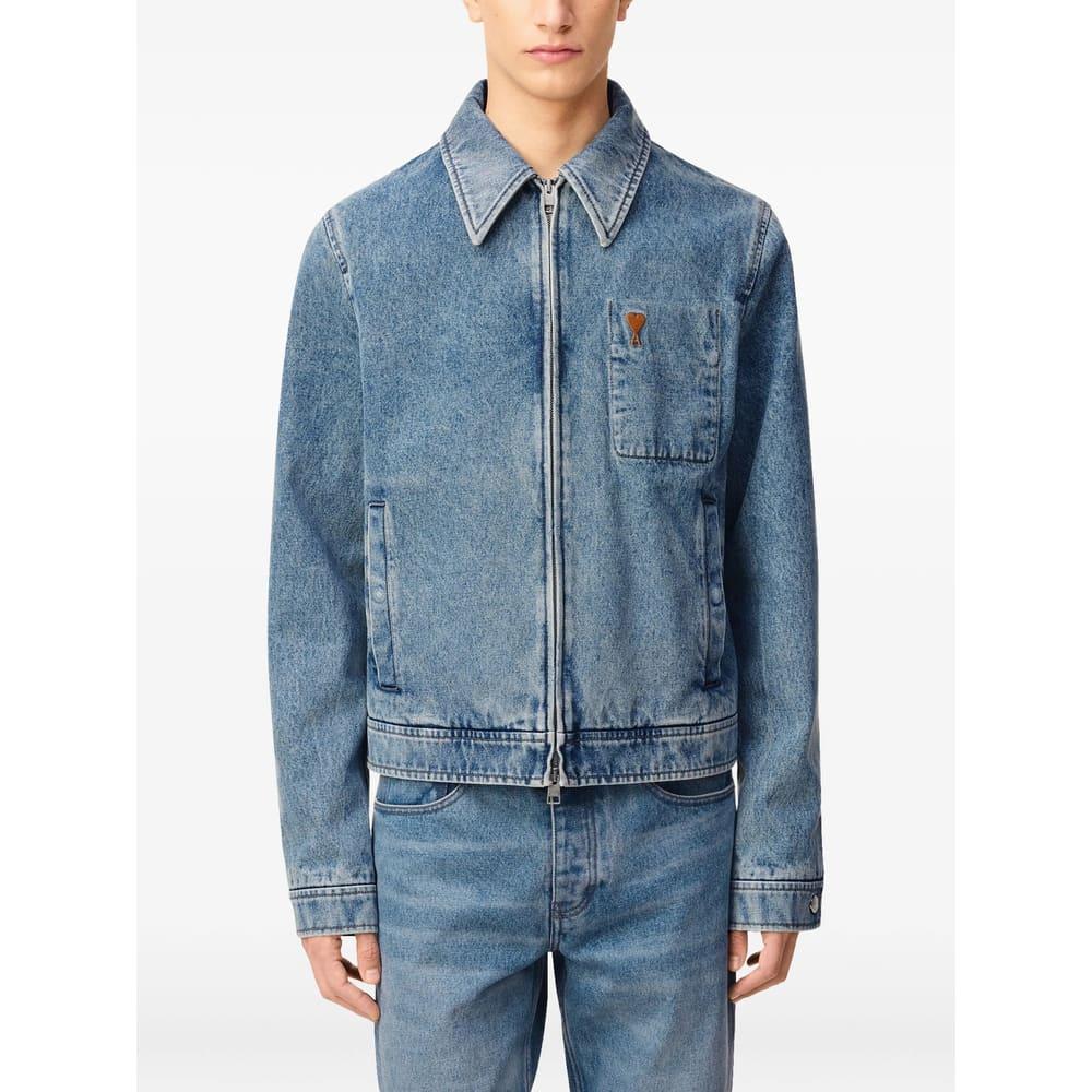 Upcycled Miu Miu Jeans Jacket Ami Paris Light Denim Jacket With