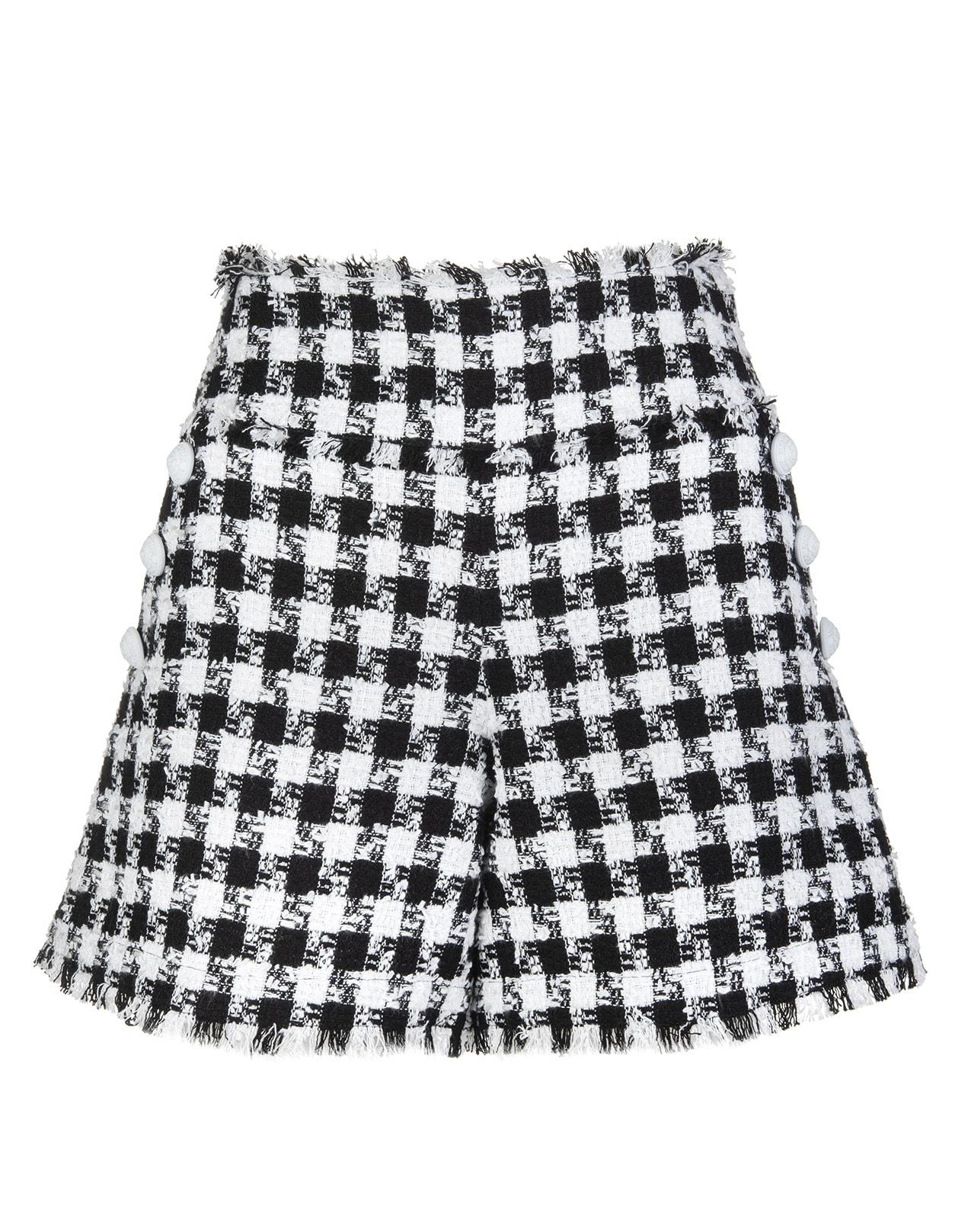 Balmain Tweed Shorts With Black And 