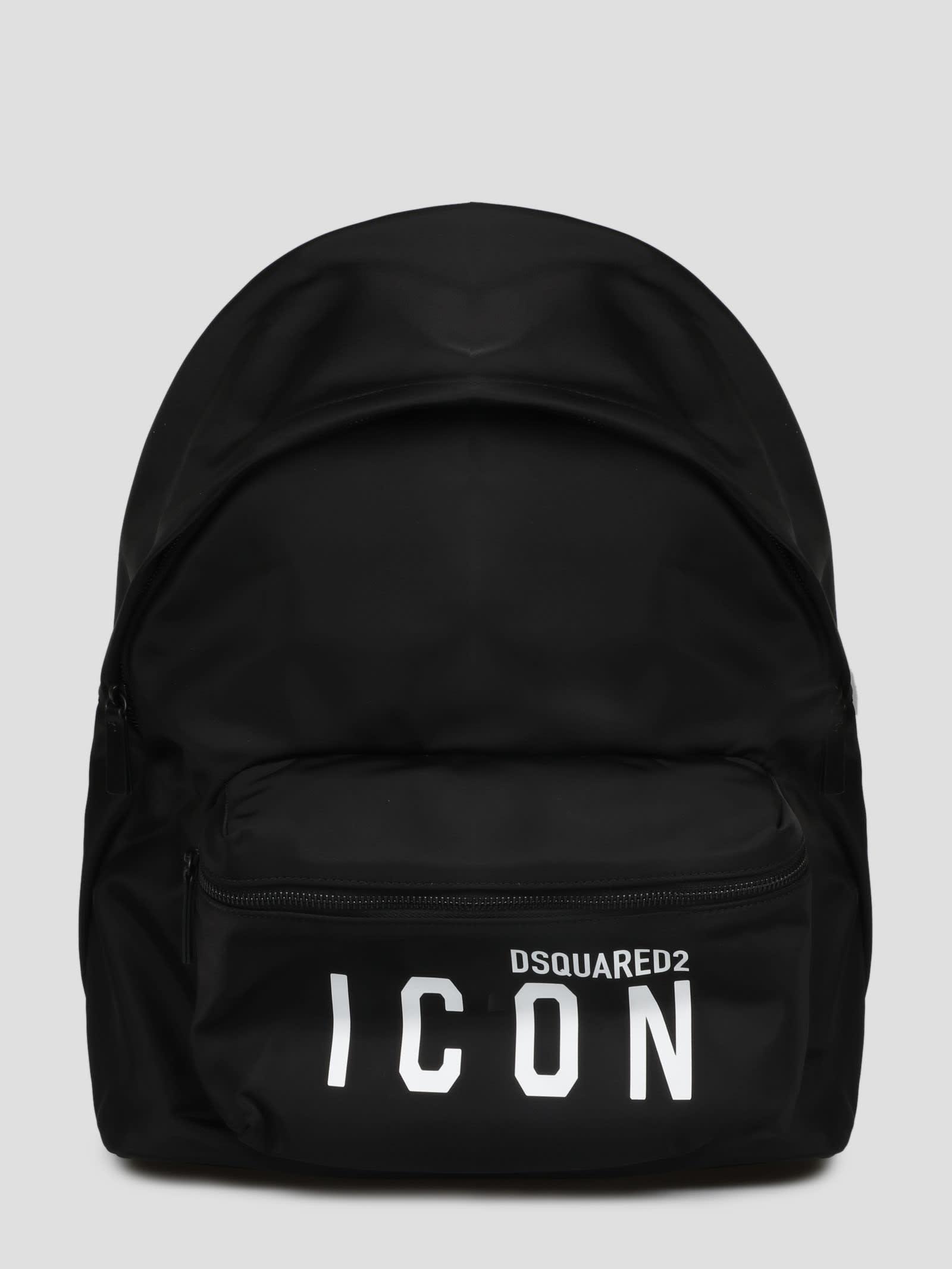 DSquared² Be Icon Backpack in Black for Men | Lyst