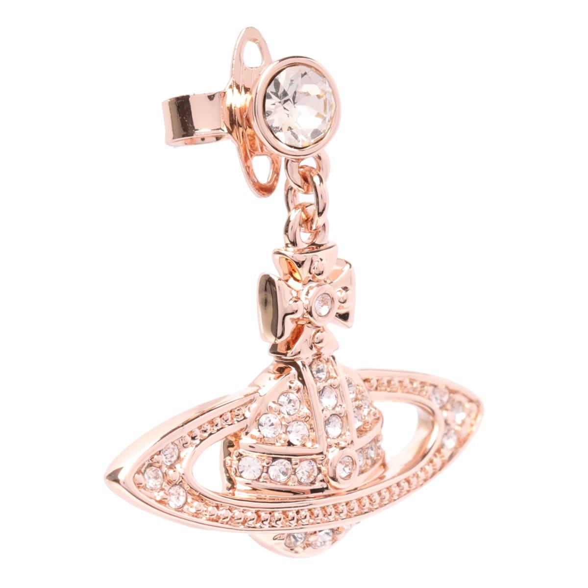 Drop Earrings Mayfair Bas Relief Earrings Pink Gold Tone Vivienne