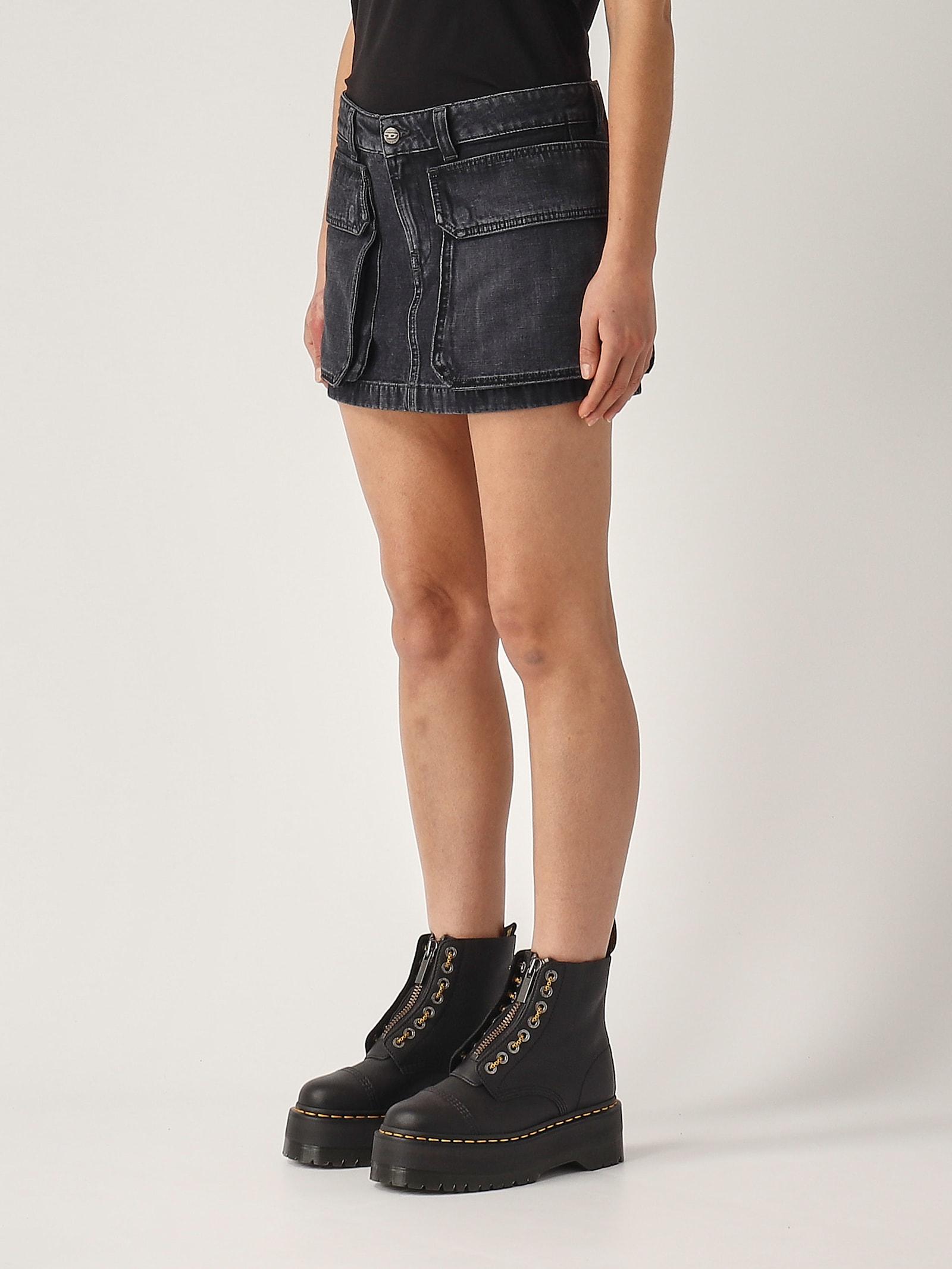 DIESEL De-Ton Skirt in Black | Lyst