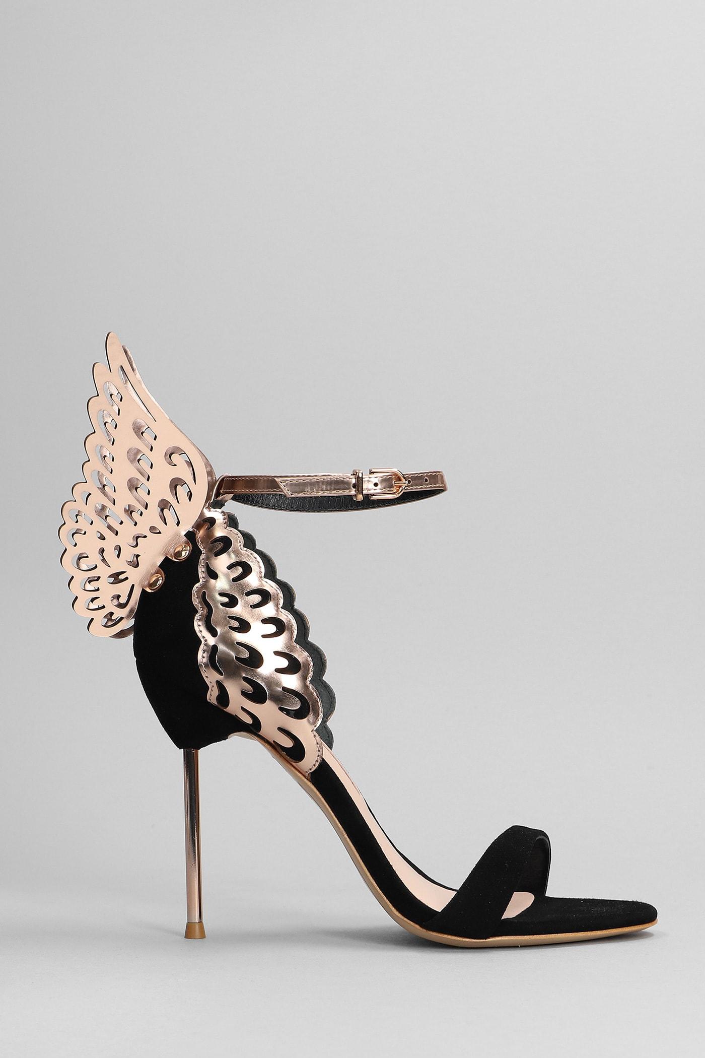 Sophia Webster Evangeline Sandals In Black Leather in Metallic | Lyst