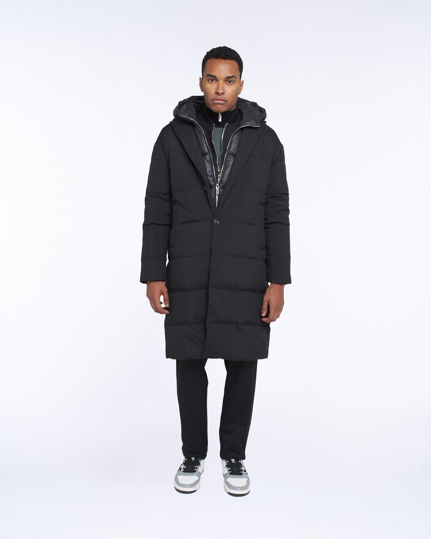Black button down coat online