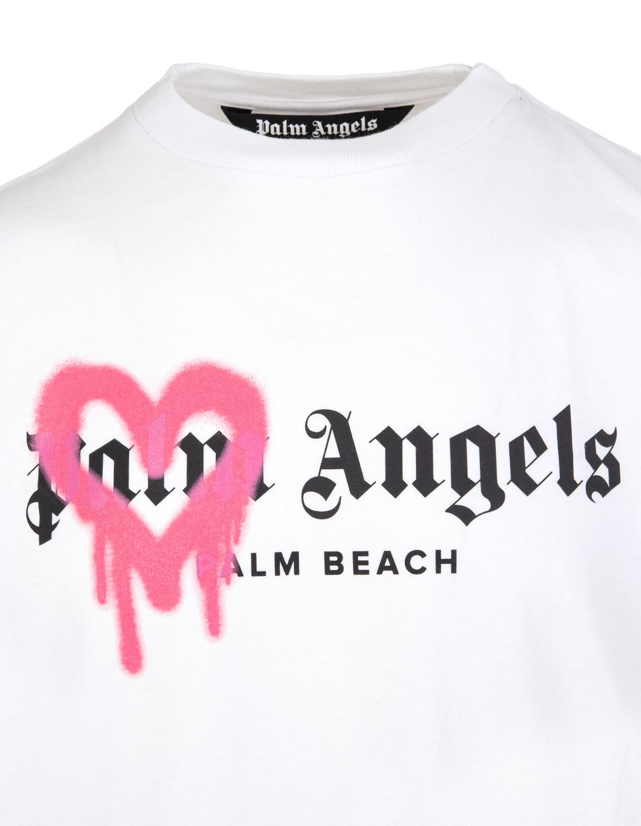 Palm Angels Sprayed logo-print T-shirt - Farfetch