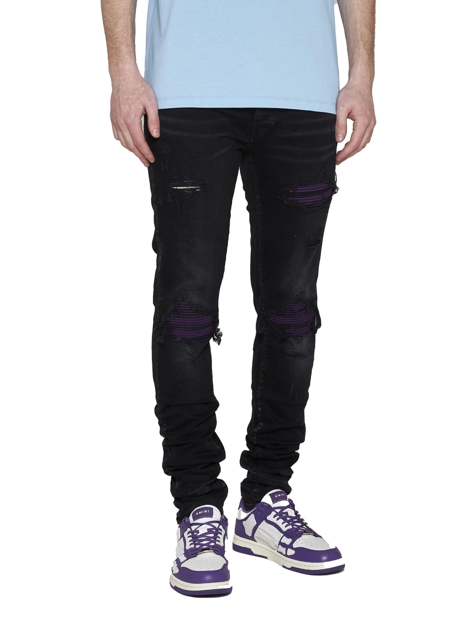 Amiri Men's MX1 Ultra Suede Patch Skinny Jeans | Neiman Marcus