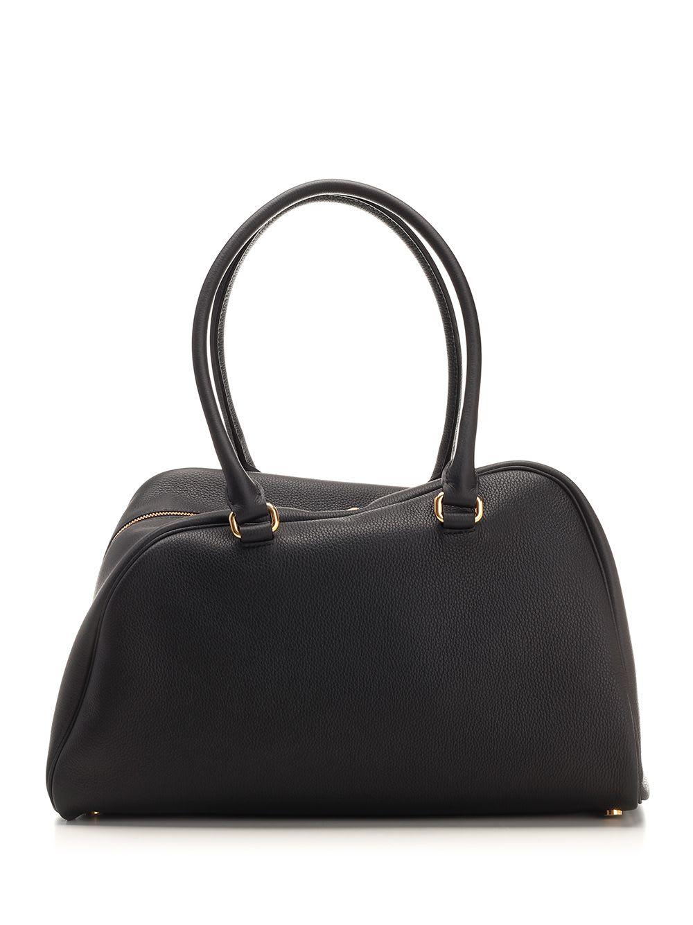 【関税&送料込】Burberry Large Shield Twin Bowling Bag Large Shield Twin Bowling Bag in Black - Women | Burberry