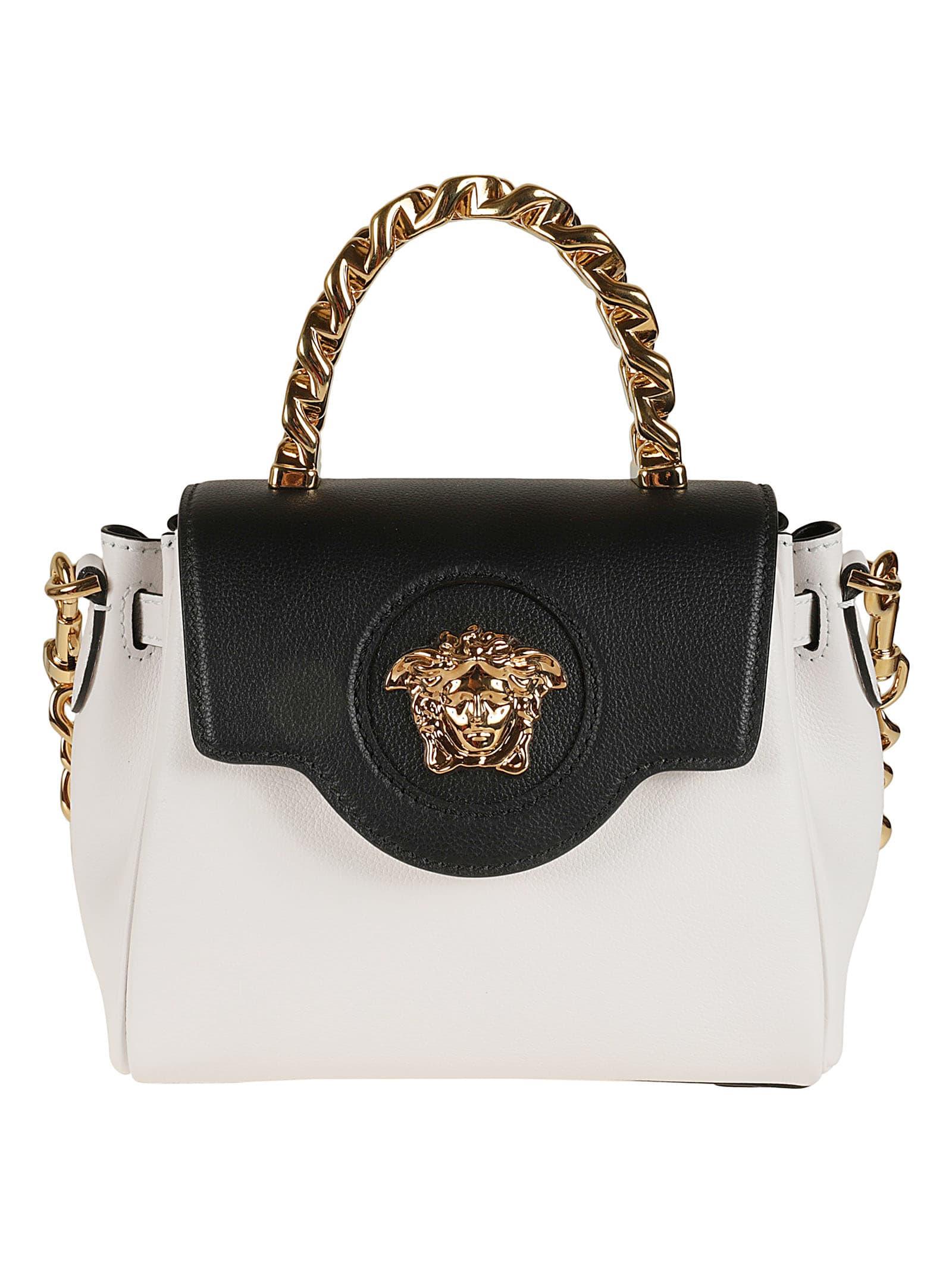 Versace Logo Chain Tote in Black Lyst