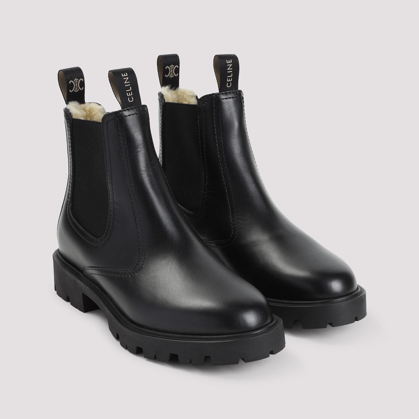 セリーヌ Celine Shearling 35 Chelsea Boots Celine Shearling 35 Chelsea Boots in Black | Lyst