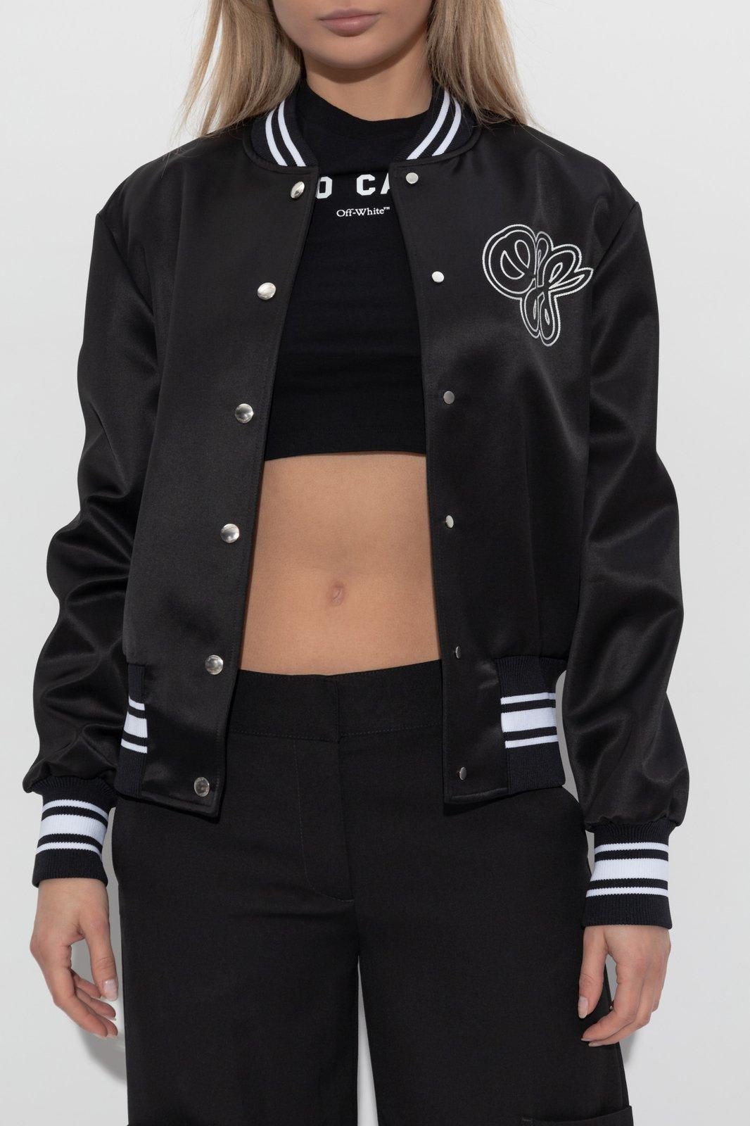 ジャケット Off-White Woman Jacket Black OWEH028F23FAB001 1010 Off-White - Nylon bomber jacket black - The Corner