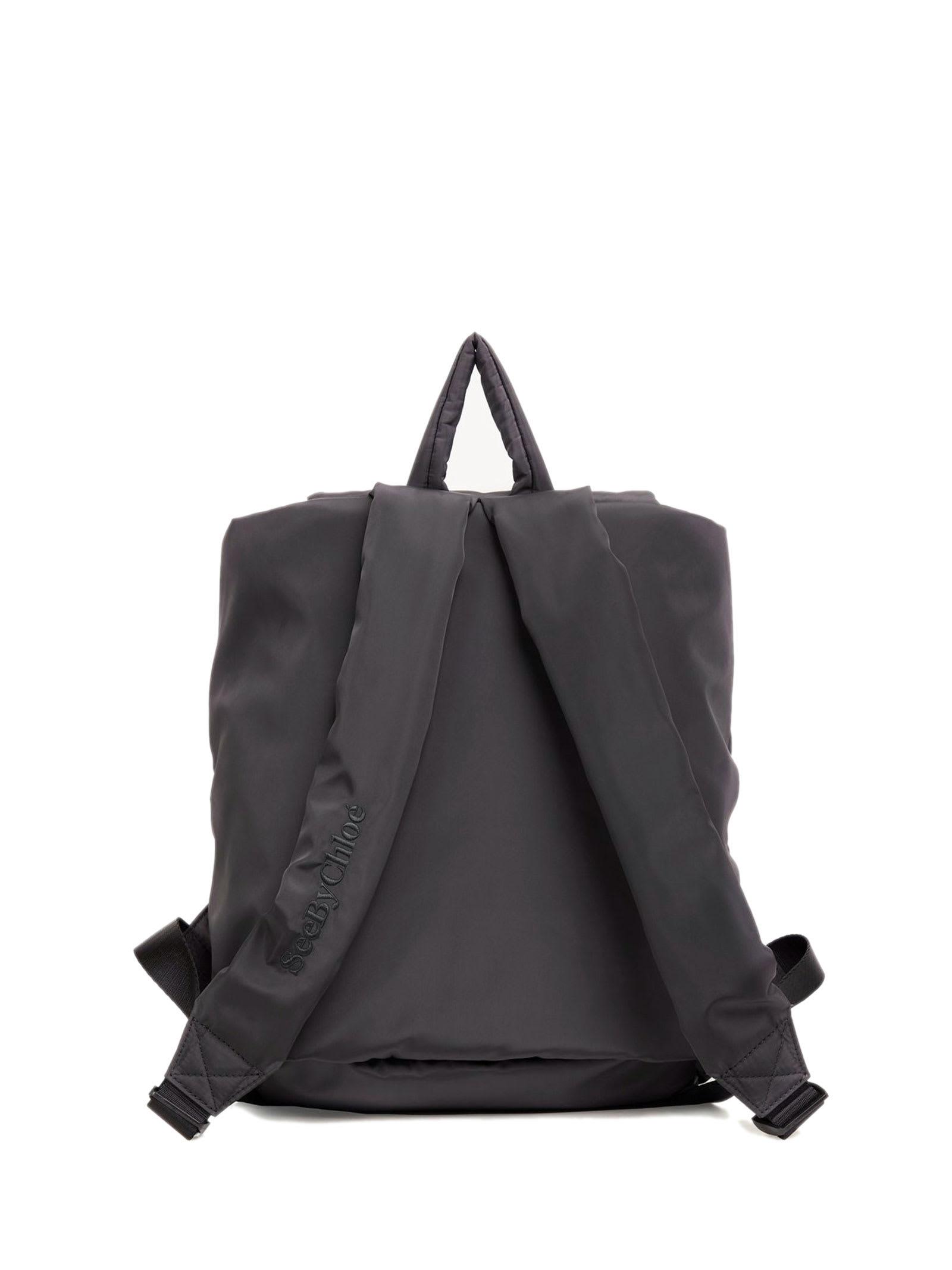 See By Chloé Backpack With Double Pocket in Black | Lyst
