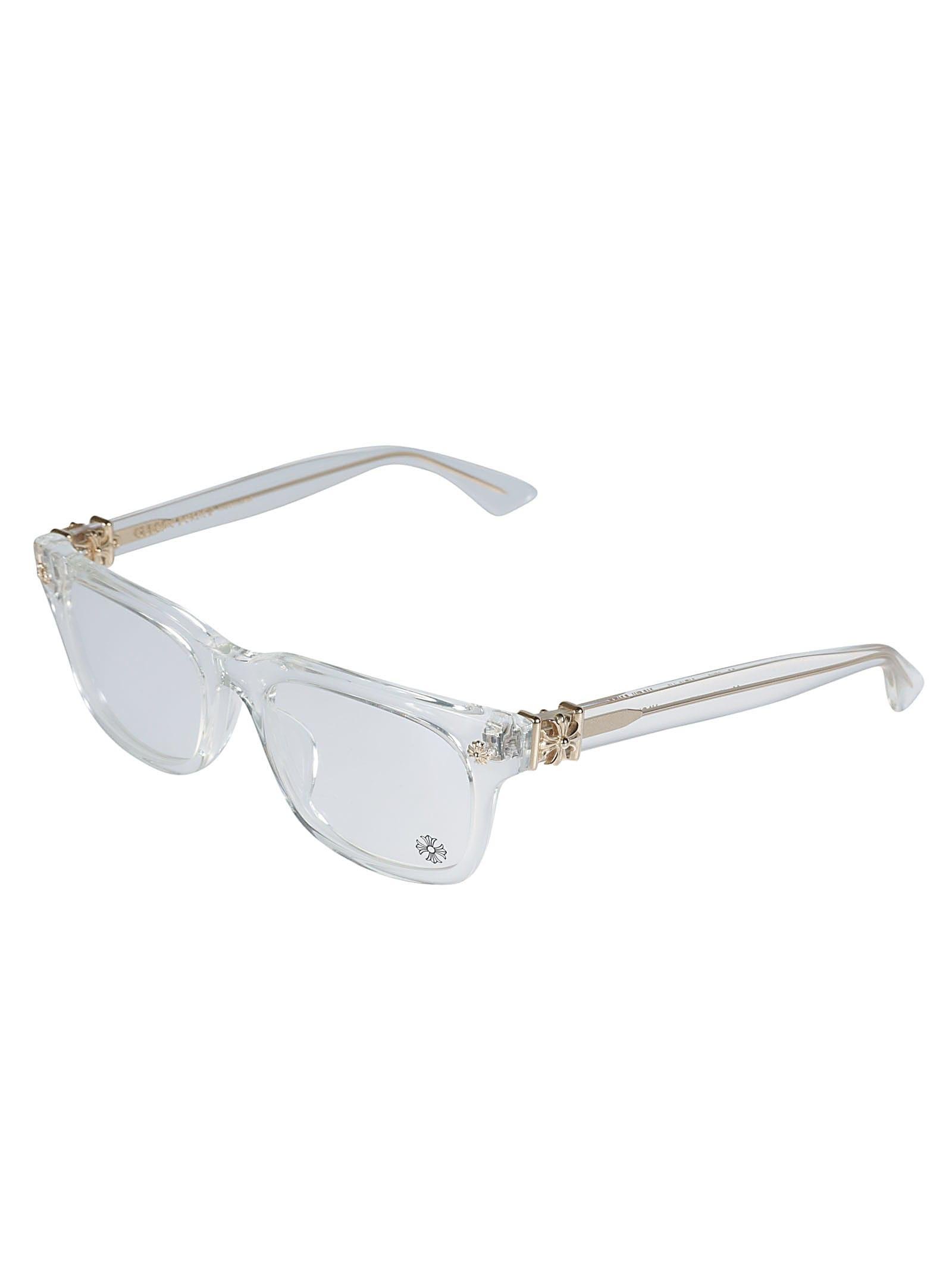 Chrome Hearts Logo Rectangle Transparent Glasses in White Lyst